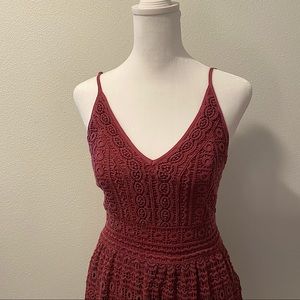 Burgundy ❤️ lace dress